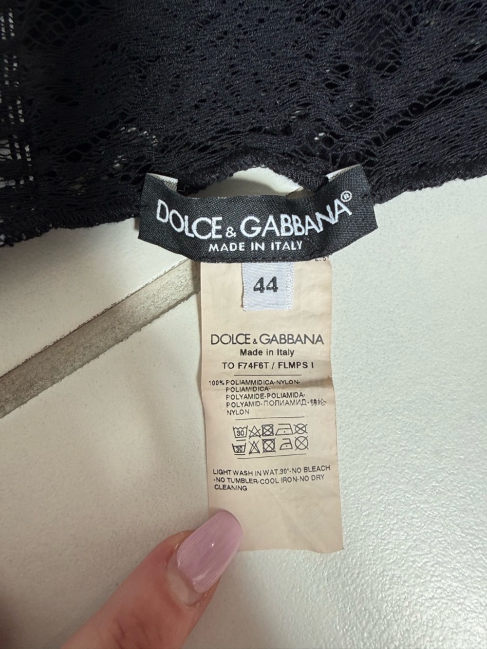 Dolce & Gabbana Black Lace Camisole with Branded Neck Label - Picture 3 of 3